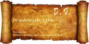 Draskovich Ilka névjegykártya